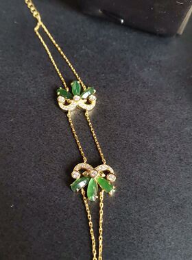 随形镶嵌真金精工质感复古风手链