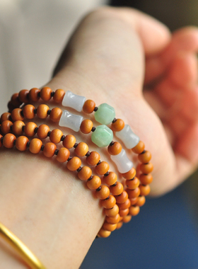 秦皇翡翠纯天然橄榄核毛衣链