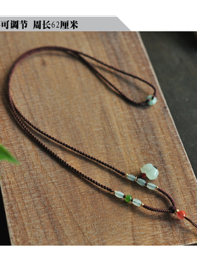 萌物冰种翡翠生肖小猪黄金毛衣链