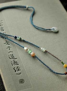 「如品岁月」冰种翡翠葫芦 多宝手工编织高档毛衣链挂绳SS122