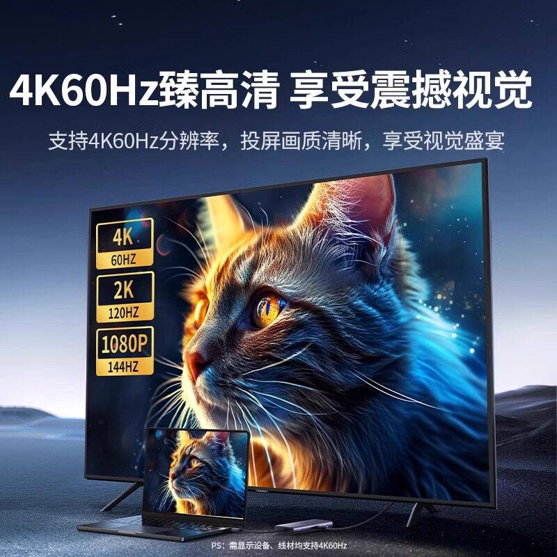 ugreen绿联USB3.2拓展坞typec转gen2hub分线器10Gbps转换HDMI投屏 - 图1