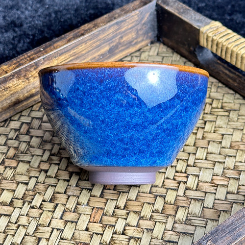 正宗星瀚回蓝福建建盏主人杯手工窑变天目盏高端家用茶盏精致茶杯 - 图2