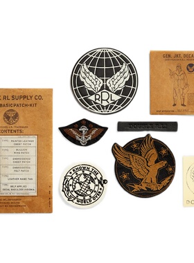 现货RRL皮衣夹克外套配饰6款贴片徽章补丁套装 6-Piece Patch Kit