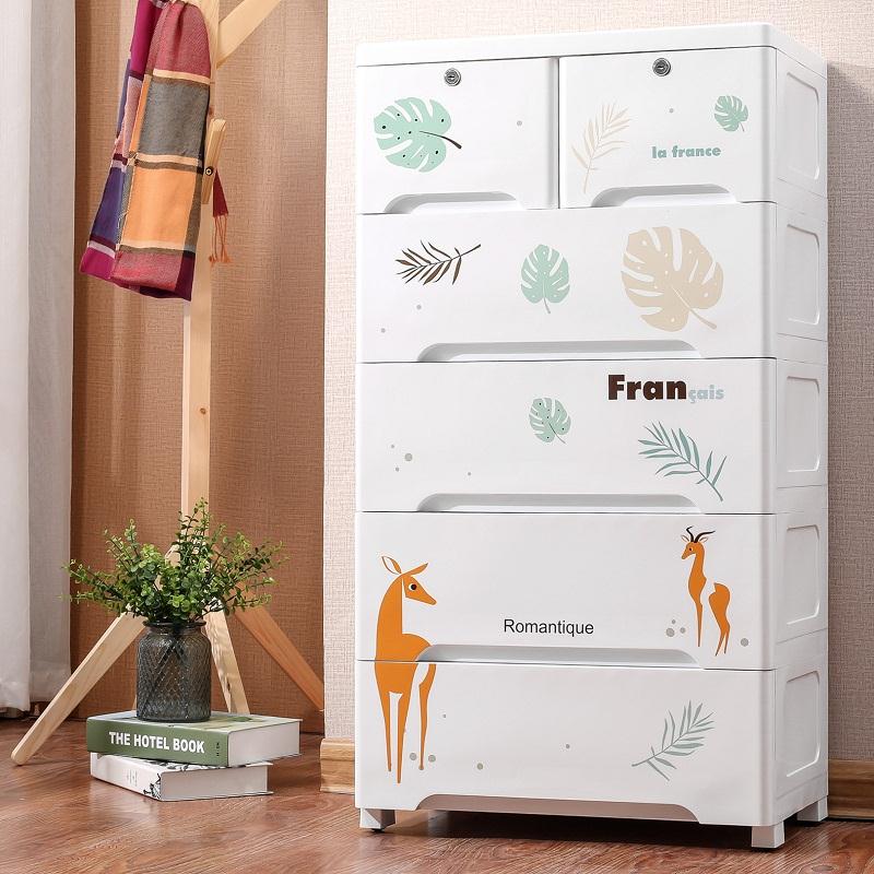 Extra-thick large drawer type storage cabinet plastic baby b - 图1