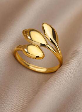 Stainless Steel Rings For Women Men Gold Color Engagement We