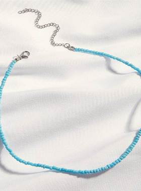 2023 Simple choker necklace ladies fashion seed beads vertic