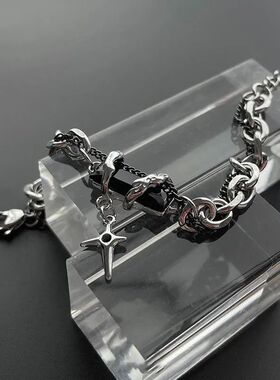 2024 Retro Black Zircon Star Bracelet for Men Women Gifts nd