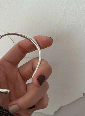 Minimalis Silver Color Irregular Cuff Bracele for Woman Man