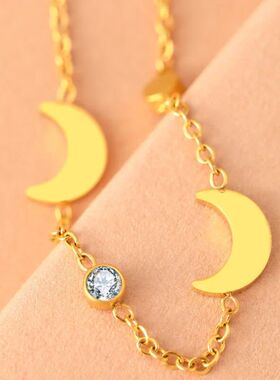 Sainless Seel Moon Beaded Fine Braceles for Women Ladies Cla