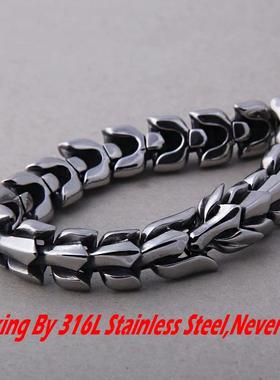 Viking Ouroboros vintage punk bracelet for men stainless ste