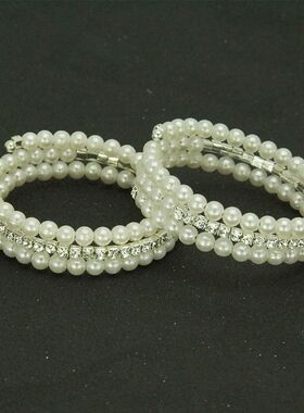 Fashionable, versatile, personalized pearl three-layer spira