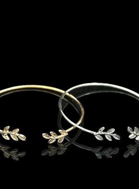 New Leaf Cuff Bracelets for Women Punk Personality Open Bang