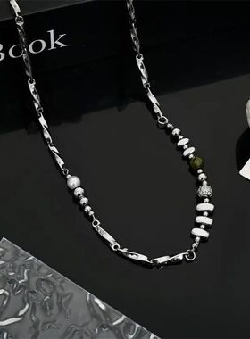 Punk Sainless Seel Irregular Beaded Splicing Necklaces for M