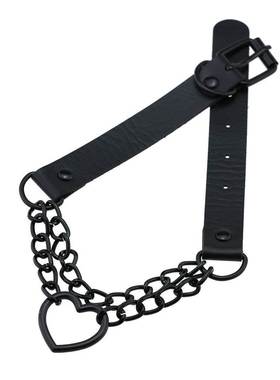 Vintage Heart Necklace Choker With Chain Goth Collar For Gir