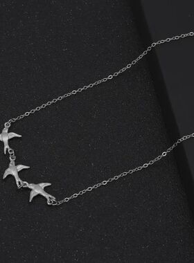 New ndy Fashion Vinage Lile Swallow Necklace for Women Vinag