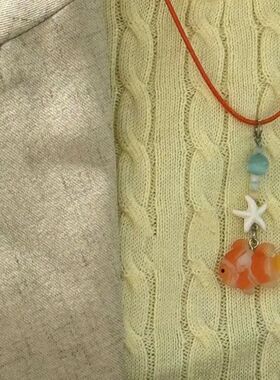Fashion Caroon Clownfish Pendan Necklaces for Women Girls Cu