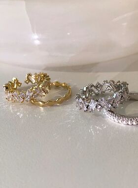 2026 Korea New Design Fashion Jewelry Luxury Shiny Zircon Ri