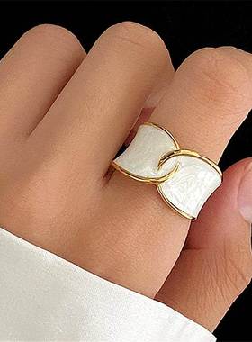 Rock Hiphop Chain Anel Multi-layer Adjustable Open Finger Ri