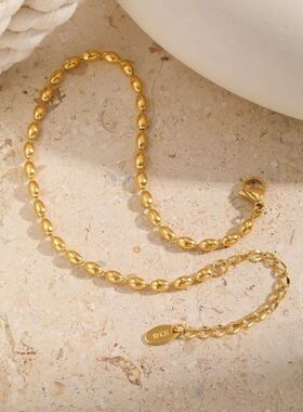 Beaed Ball Anklet Bracelet for Women, Waterproof Adjustable