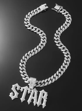 Fashion Hip Hop Rap Men's Star Letter Pendant Accessories nd