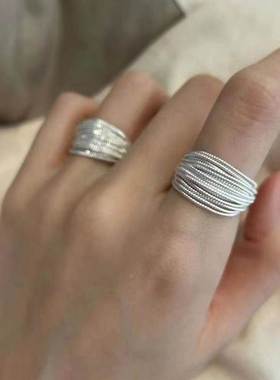 Two Rings Unique Multi-line Ring For Women Jewelry Finger Ad