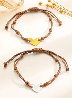 Vinage Cowboy Syle Hear-Shaped Braceles for Women Men Person