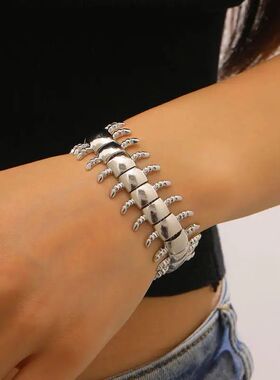Punk Personaliy Meal Cenipede Shaped Bracele for Men Women N