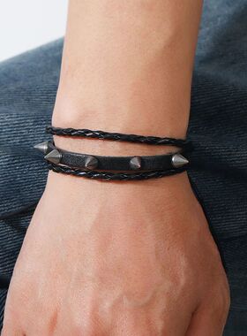 New rend Popular Punk Rock and roll Rero syle Leaher Weaving