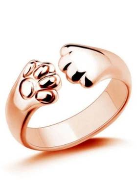 New Creative Ring for Women Cute Bear Paw Cat Claw Open Ring