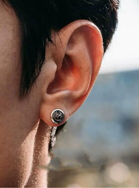 Retro Snakehead Earrings for Men Stylish and High-end Three-