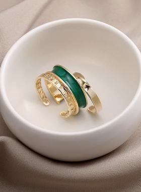 3pcs/set rendy Dripping Chain Rings Set For Women Fashion Si