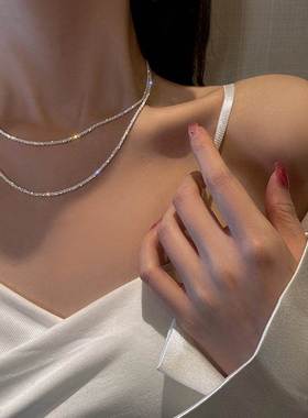 Luxury Gold Silver Color Shiny Glossy Chain Necklace for Wom