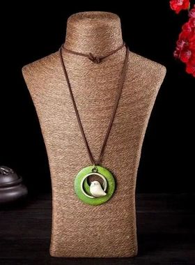 1 PC Bohemia Bird Pendant Necklaces for Women Men Vintage Lo