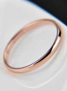 Fashion Titanium Steel Rose Plated Gold Anti-allergy Smooth