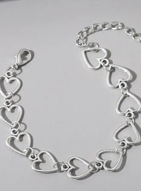 Punk Gohic Hollow Hear Shaped Splicing Braceles for Women Me