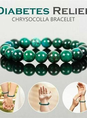 Chrysocolla Malachite Bracelets Women Men Natural Stone Bead