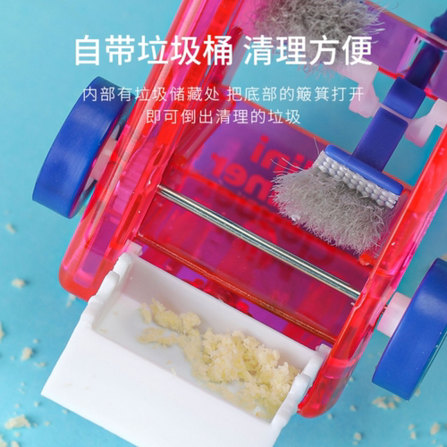 爆款学生用品迷你桌面扫地车铅笔屑橡皮清扫器垃圾车手推滑行车仔 - 图1