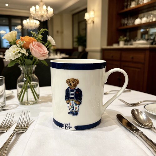 ERICA BEYER爱莉卡贝叶  英伦风Polo小熊骨瓷时尚水杯咖啡杯 - 图2