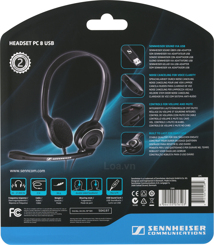 SENNHEISER\/森海塞尔 PC 8 USB 电脑头戴式