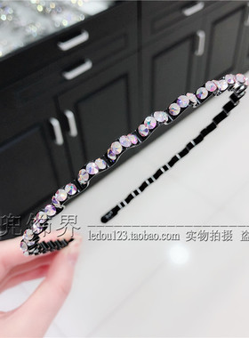 韩版水钻头箍简单款百搭发卡