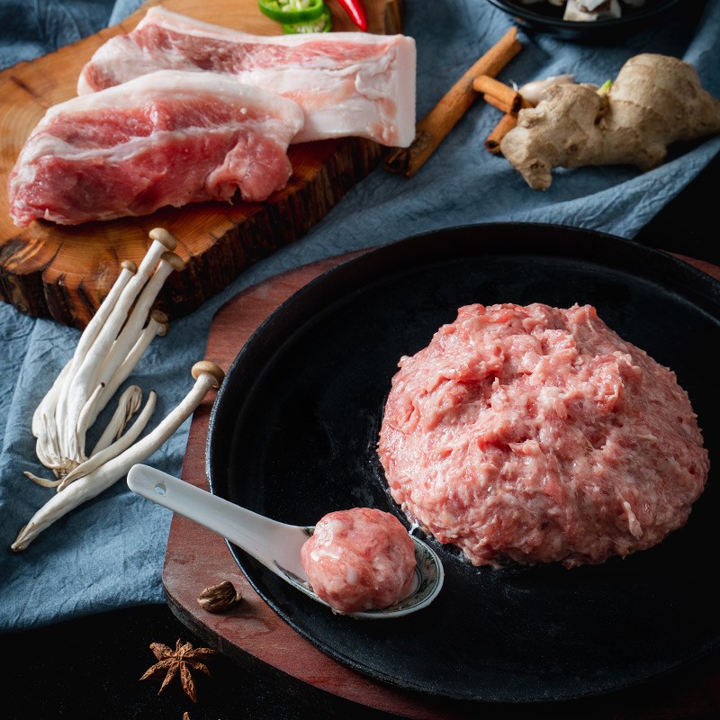 臻盛猪肉胶馅料商用冷冻新鲜猪肉丸馅饺子馅料包子云吞馅料2.5kg