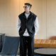 No. 22 wear old money style vest sweater hooded vest men's autumn and winter high-end cardigan sweater jacket