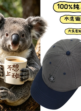 不想上班做旧水洗遮阳大头围鸭舌