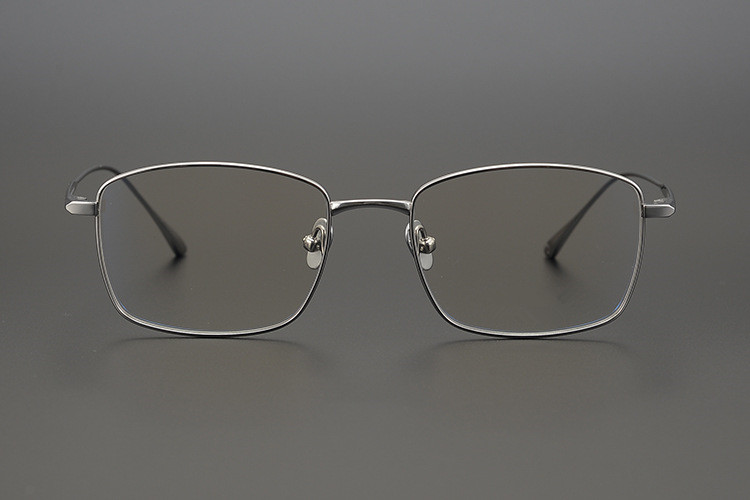 LEX同款眼镜男女小脸方框纯钛眼镜框可配近视防蓝光防辐射眼镜架 - 图0