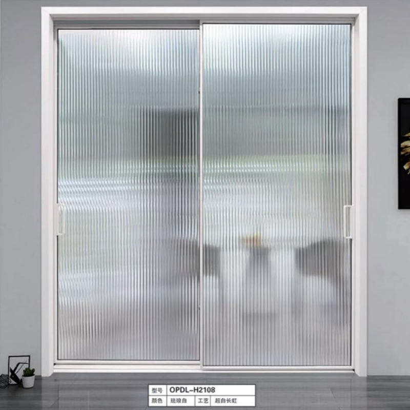 新疆极窄推拉门厨房卫生间玻璃隔断阳台钛镁铝合金移门黑框三联动 - 图2