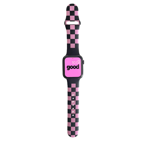 棋盘格小众日系硅胶se适用iwatch表带s9新款苹果applewatch手表s8 - 图3