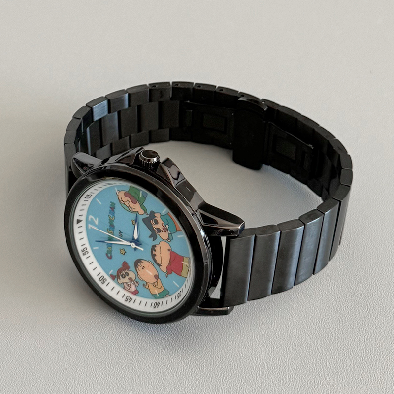 适用三福动漫小新卡通手表竹节金属不锈钢表带新款高级20mm腕带18 - 图3