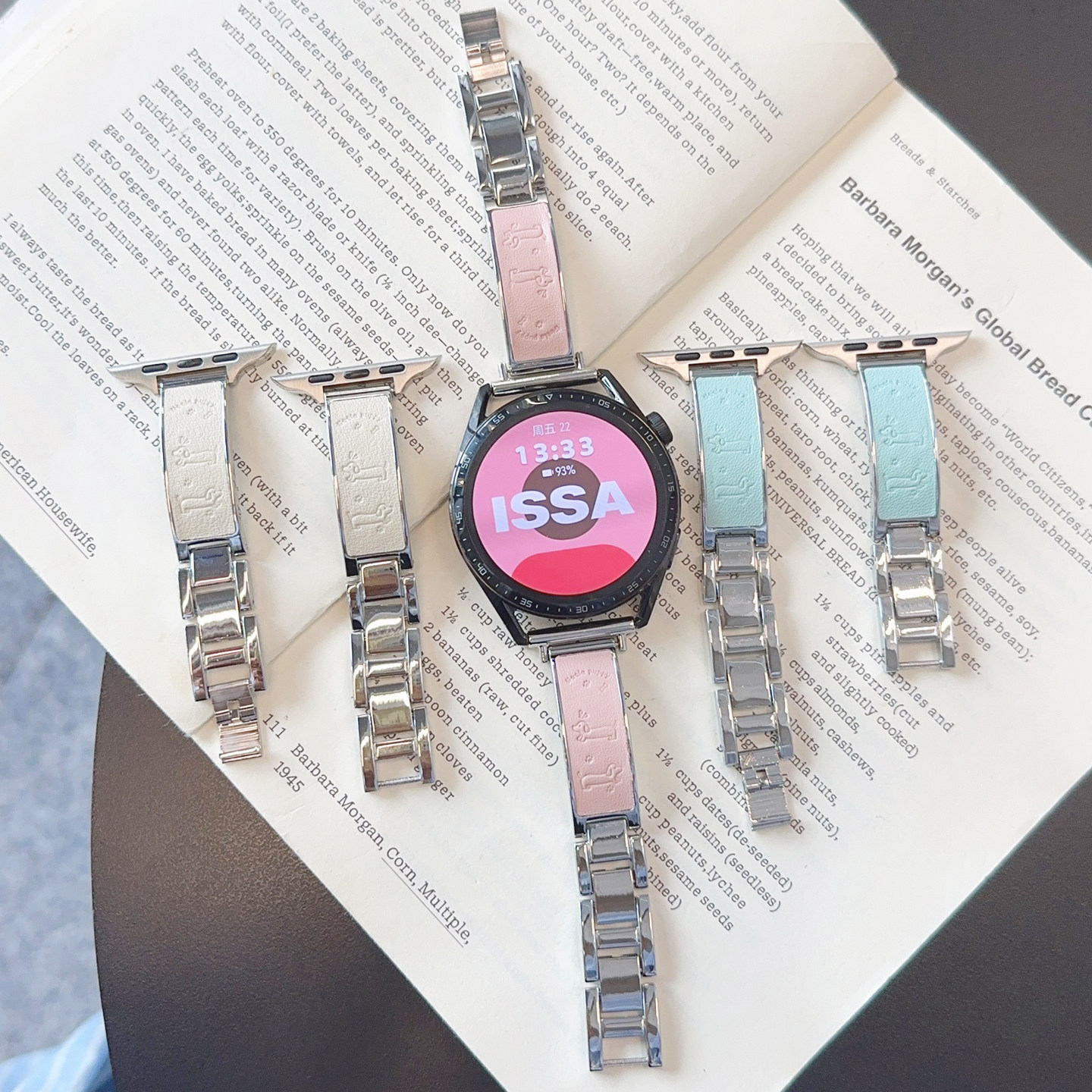 腊肠狗皮革金属链条GT5适用华为GT3手表watch4pro表带苹果S10小米,淘宝优惠券,粉丝福利购,淘宝优惠卷