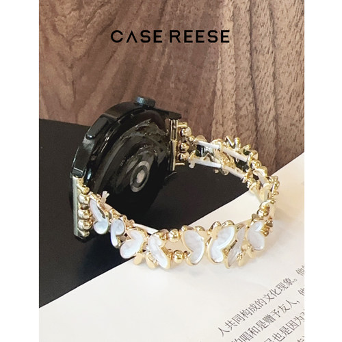 蝴蝶弹力一体金属GT4适用华为GT3手表watch4pro表带s9苹果iwatch8 - 图2