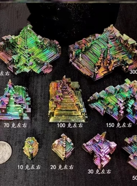 晶体收藏家居摆件金属物天然铋矿化学元素创意礼物秘矿教学标本